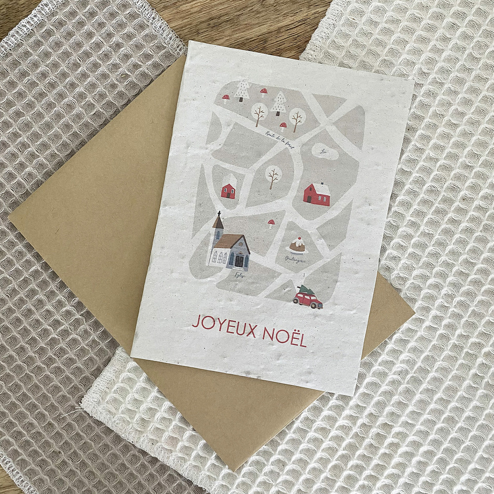 Carte ensemencée à planter - joyeux noël