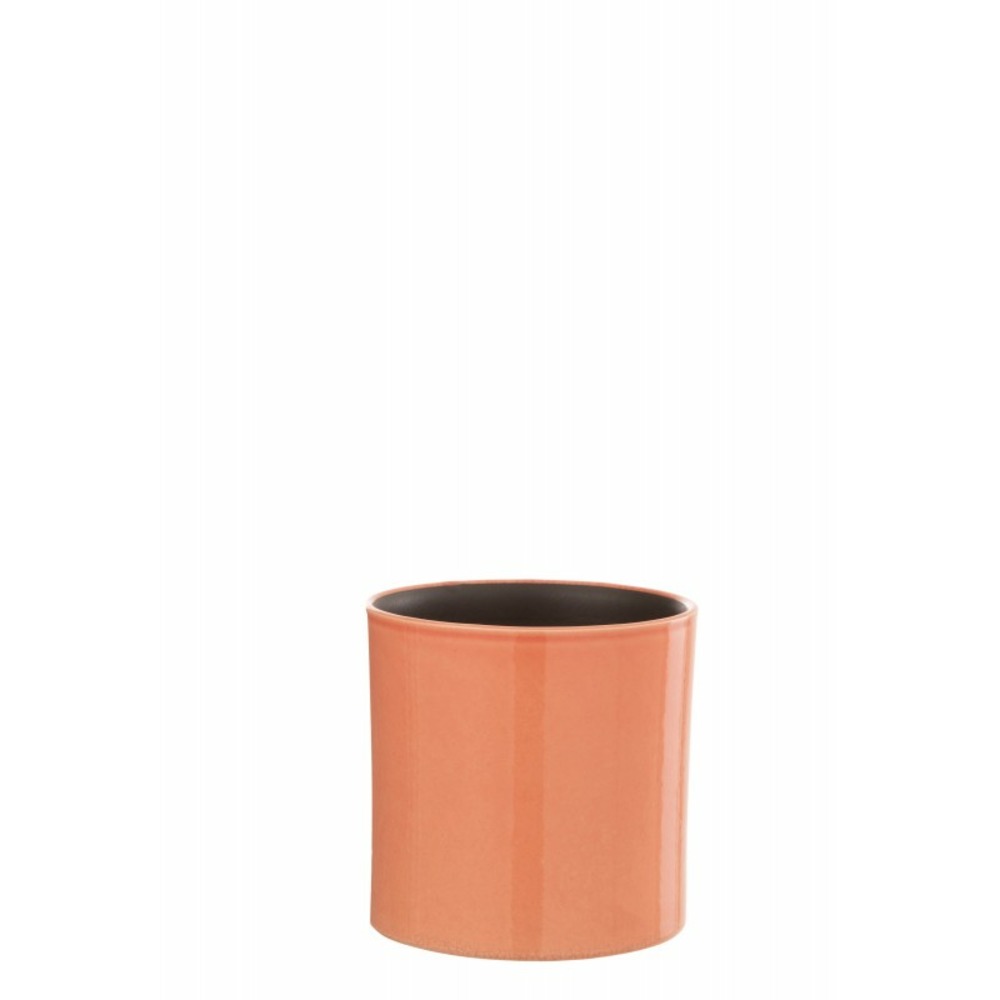 Cache-pot en céramique rose 14.5x14.5x14.5 cm