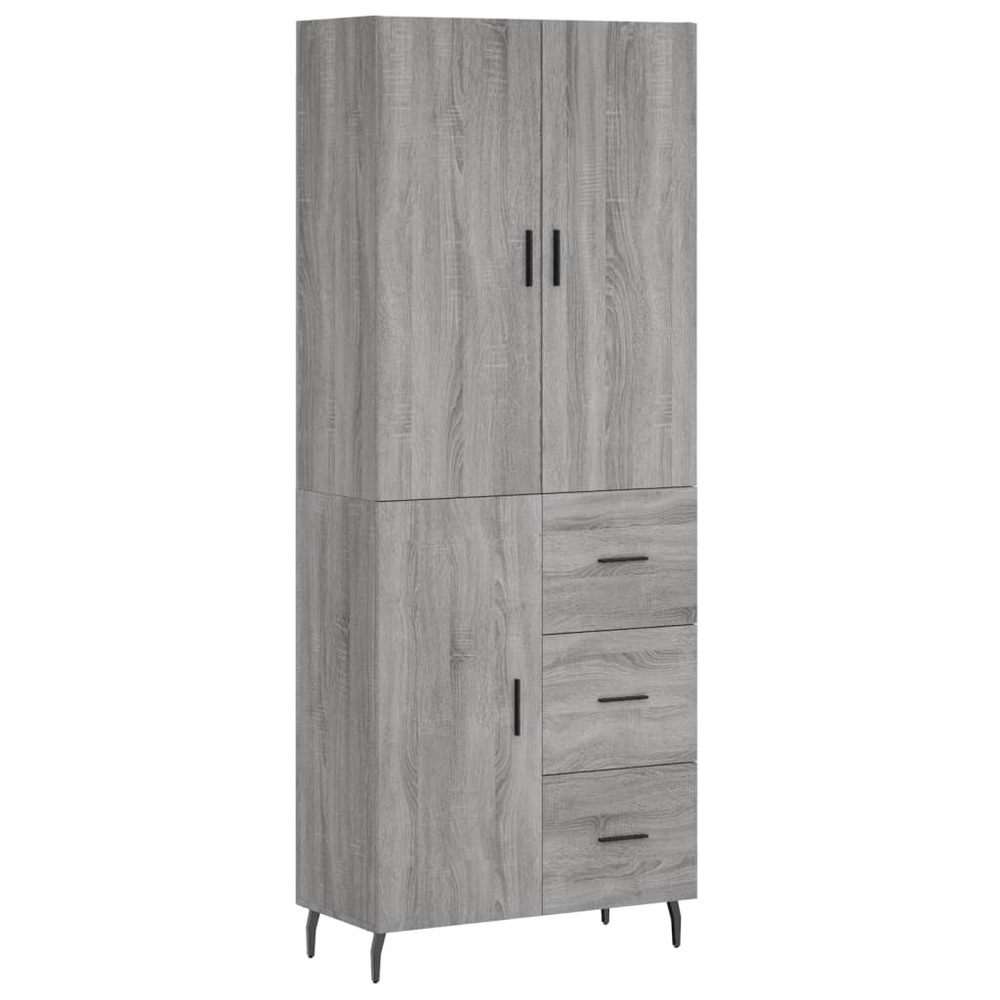 Buffet bahut commode armoire meuble de rangement organisateur cuisine salle de séjour salon haut sonoma 69,5 x 34 x 180 cm bo
