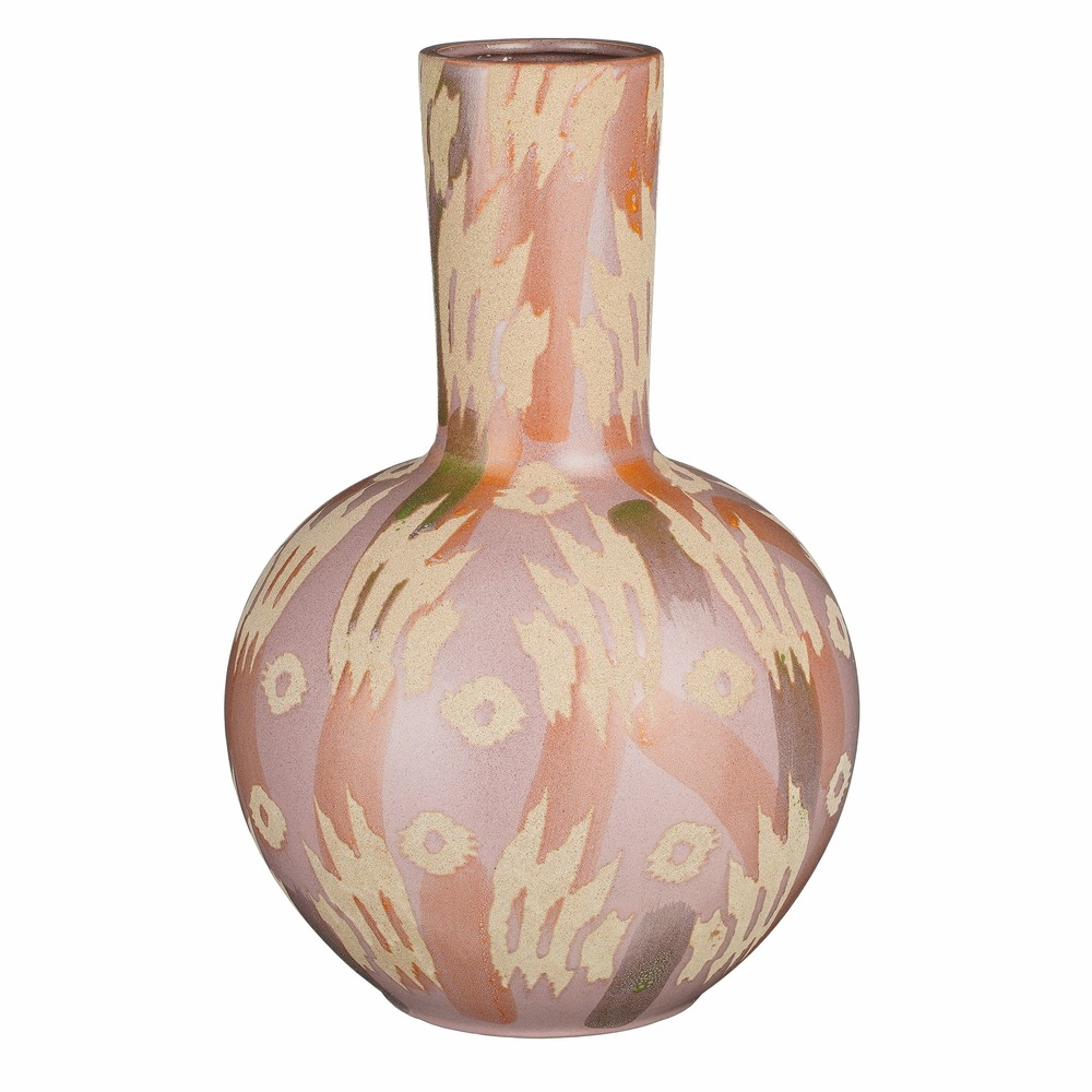 Mica decorations javi vase - h52 x ø34 cm - céramique - rose, beige
