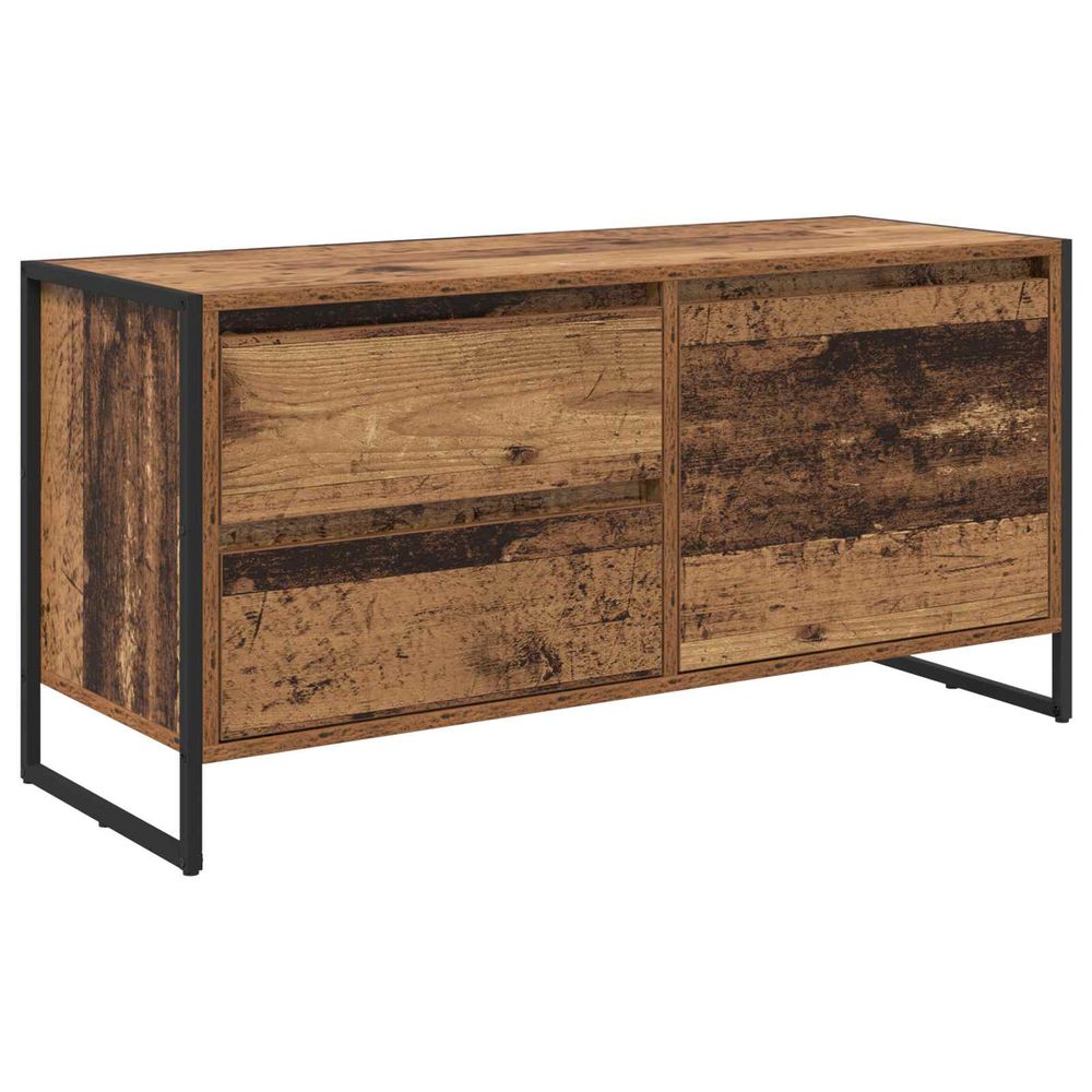 Meuble tv 100 x 36 x 49.5 cm bois ancien bois d'ingénierie