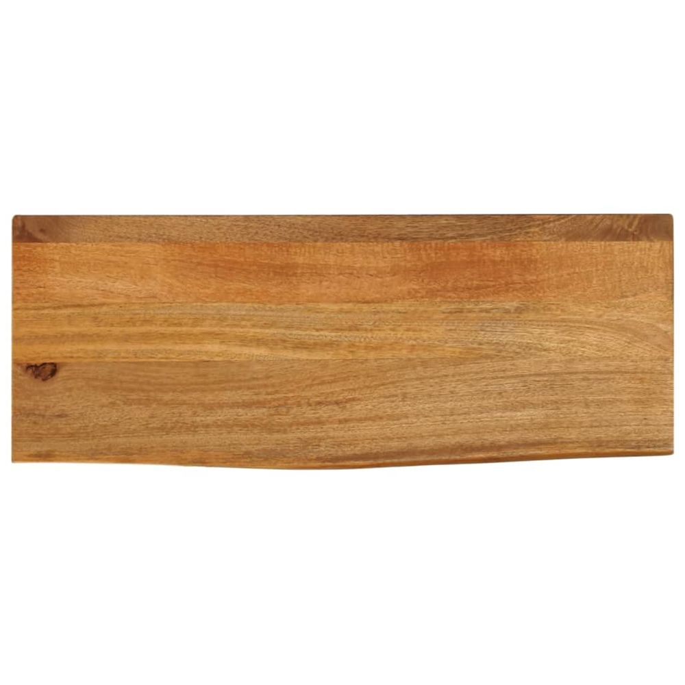 Dessus de table à bord vivant 80x40x3,8 cm bois massif manguier