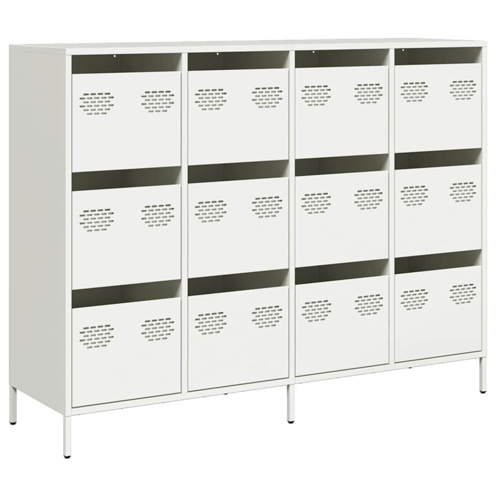Buffet blanc 135x39x103,5 cm acier laminé à froid