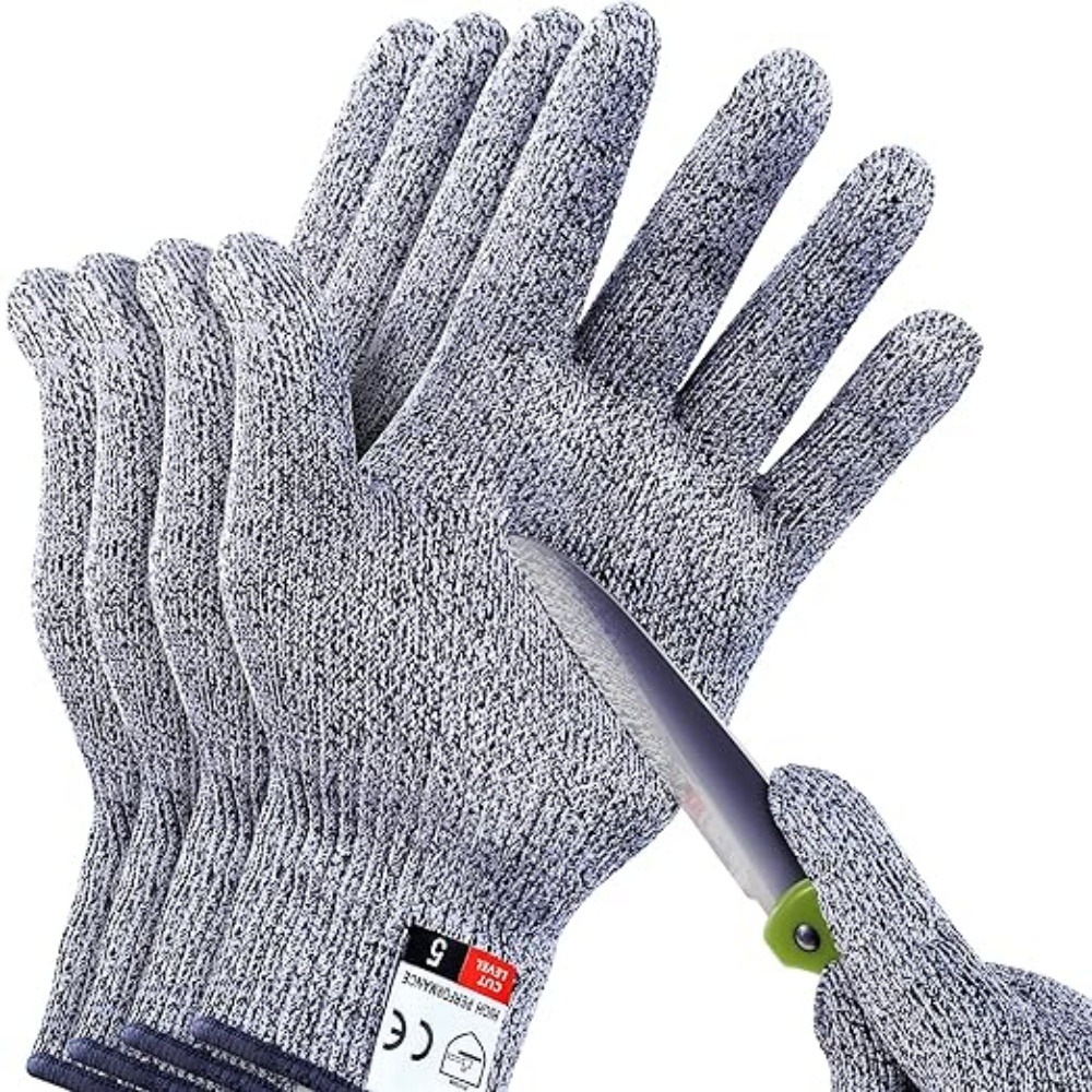Lot de 4 gants anti - coupures niveau 5 (2m+2l)