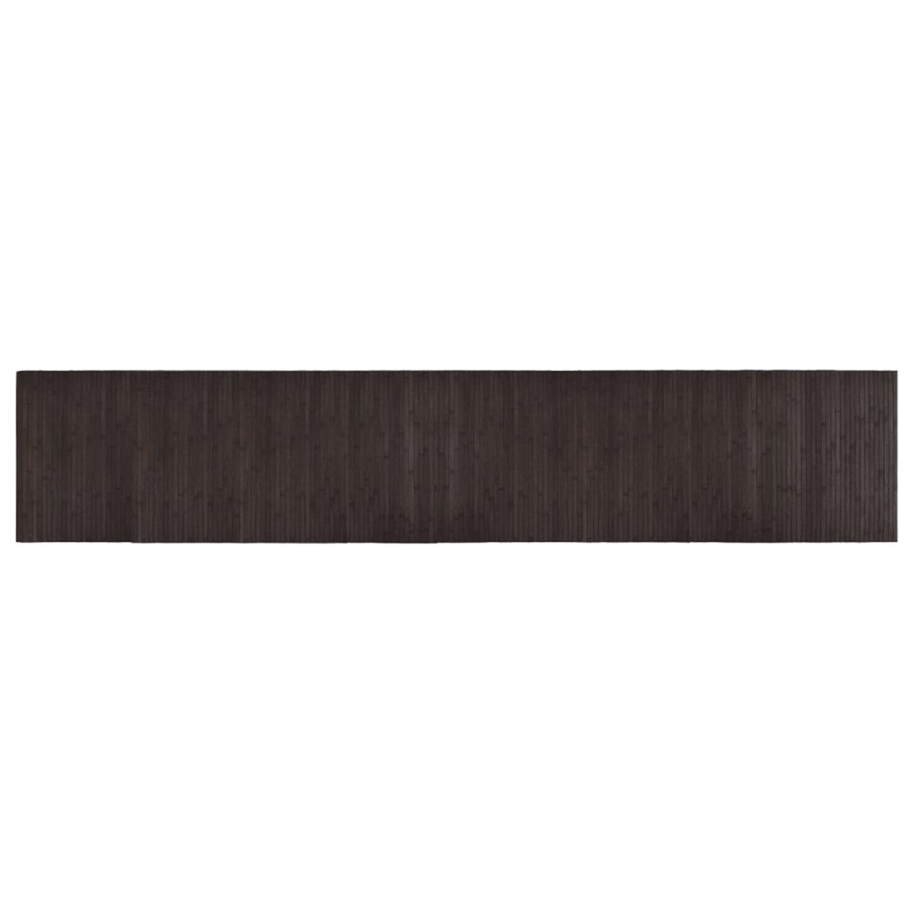 Tapis rectangulaire marron foncé 60x300 cm bambou