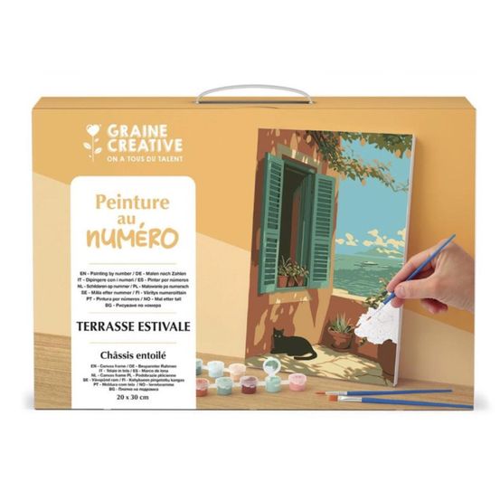 Peinture au numero - terrasse estivale