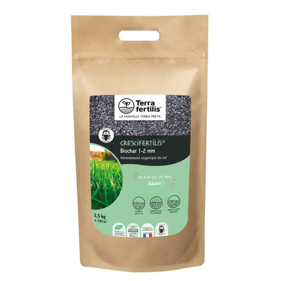 Biochar crescifertilis 1-2 mm fertilisant - sac de 2,5kg