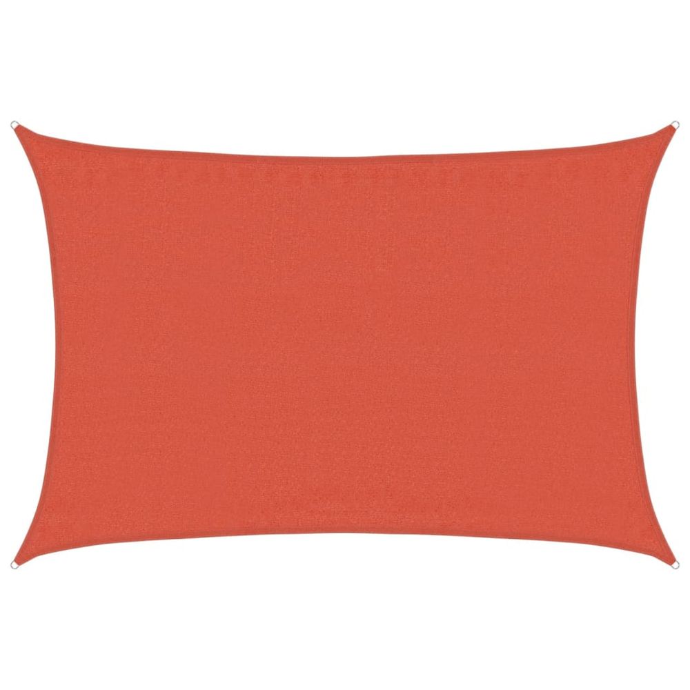 Voile d'ombrage 160 g/m² rectangulaire terre cuite 3,5x5 m pehd