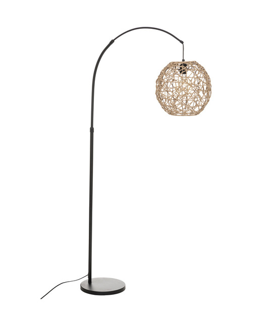 Lampadaire arc beige et noir h 180 cm