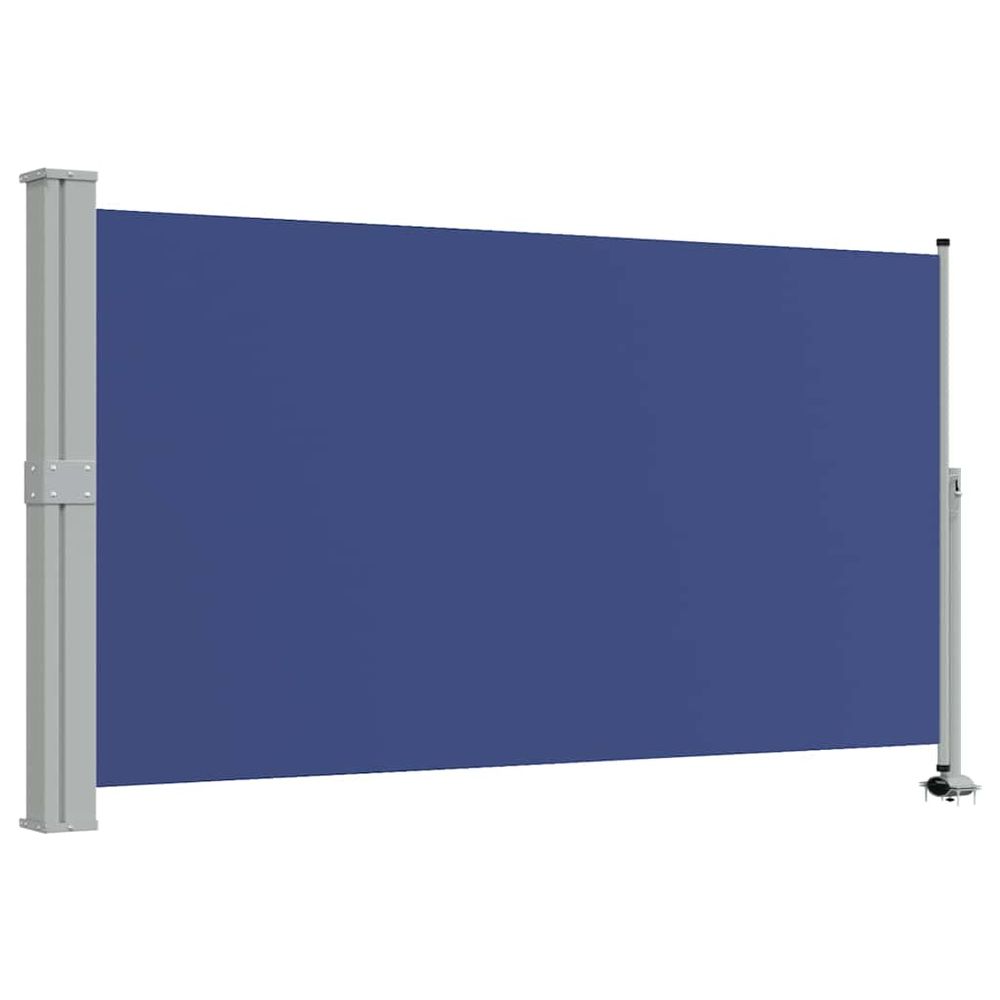 Auvent latéral rétractable de patio 140 x 300 cm bleu