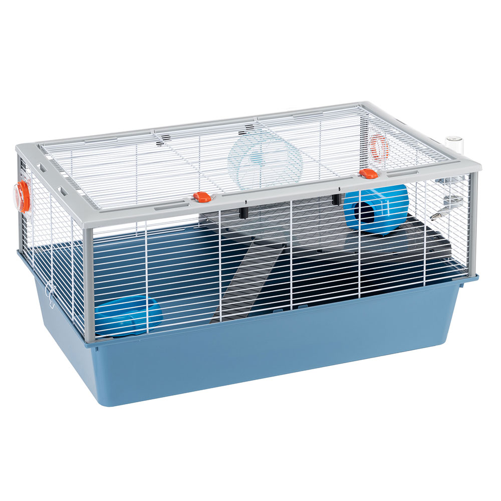 Ferplast cage pour rongeurs criceti 15 pour hamsters, en métal, accessoires inclus : mangeoire, abreuvoir, maison, roue, étagère,