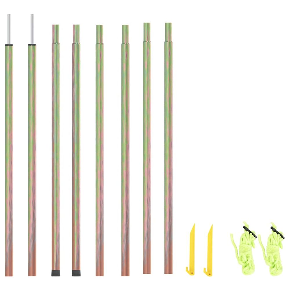 Mâts de parasol 2 pcs 200 cm acier galvanisé