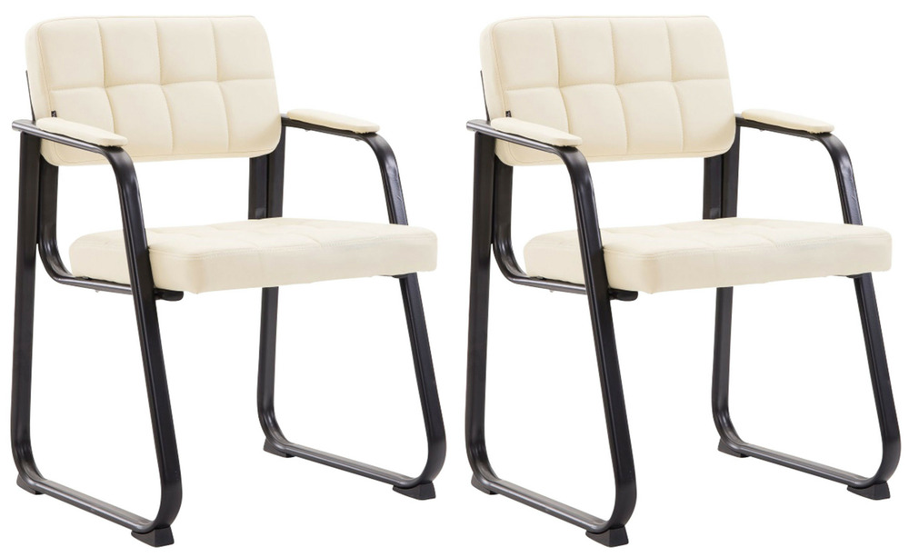 Lot de 2 chaises visiteur canada b simili cuir