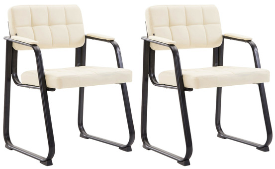 Lot de 2 chaises visiteur canada b simili cuir