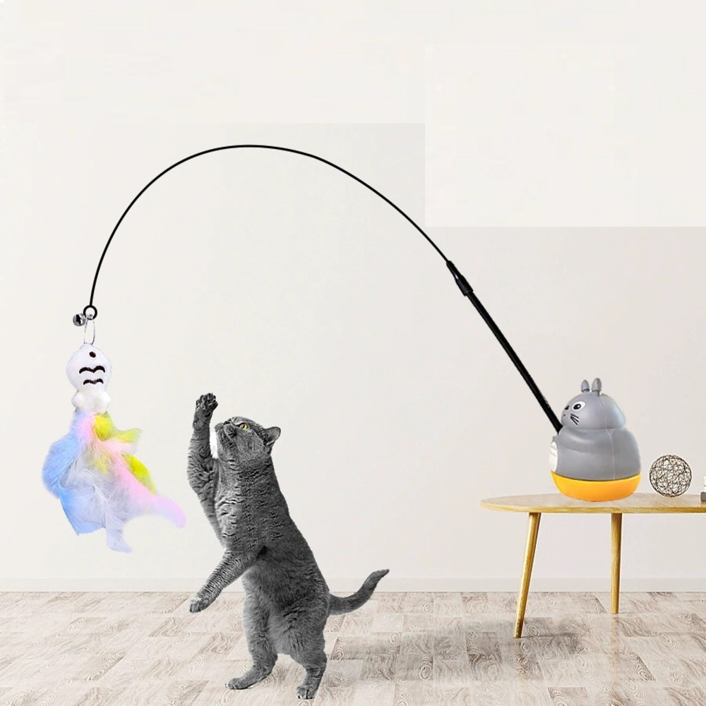 Jouet de pêche pour chaton dtopbuyage avec tête de poisson amovible