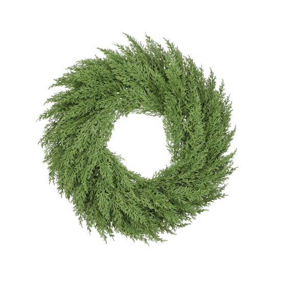 Couronne de noël artificielle ø45 cm - style cyprès - little grove