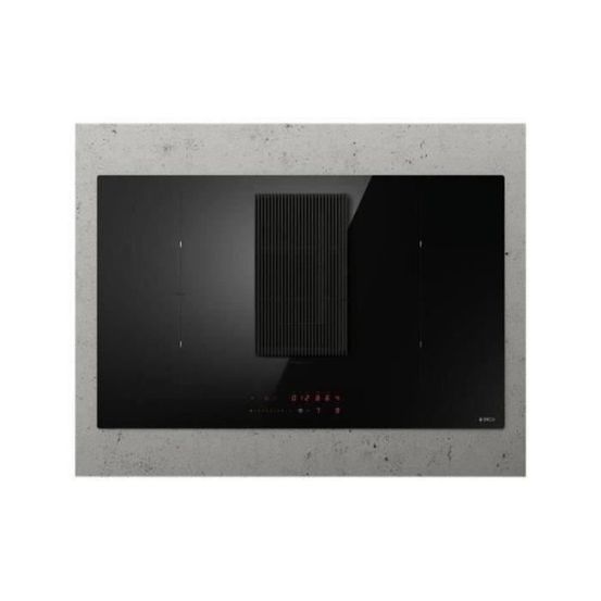 Table induction aspirante - - 4 zones de cuisson - largeur 83 cm - nikolatesla prime s bl/a/83