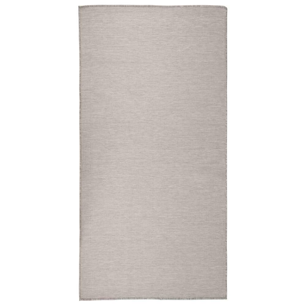 Tapis à tissage plat d'extérieur 100x200 cm gris clair