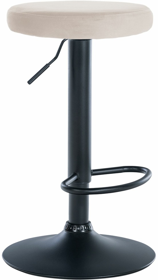 Tabouret de bar ponte velours noir