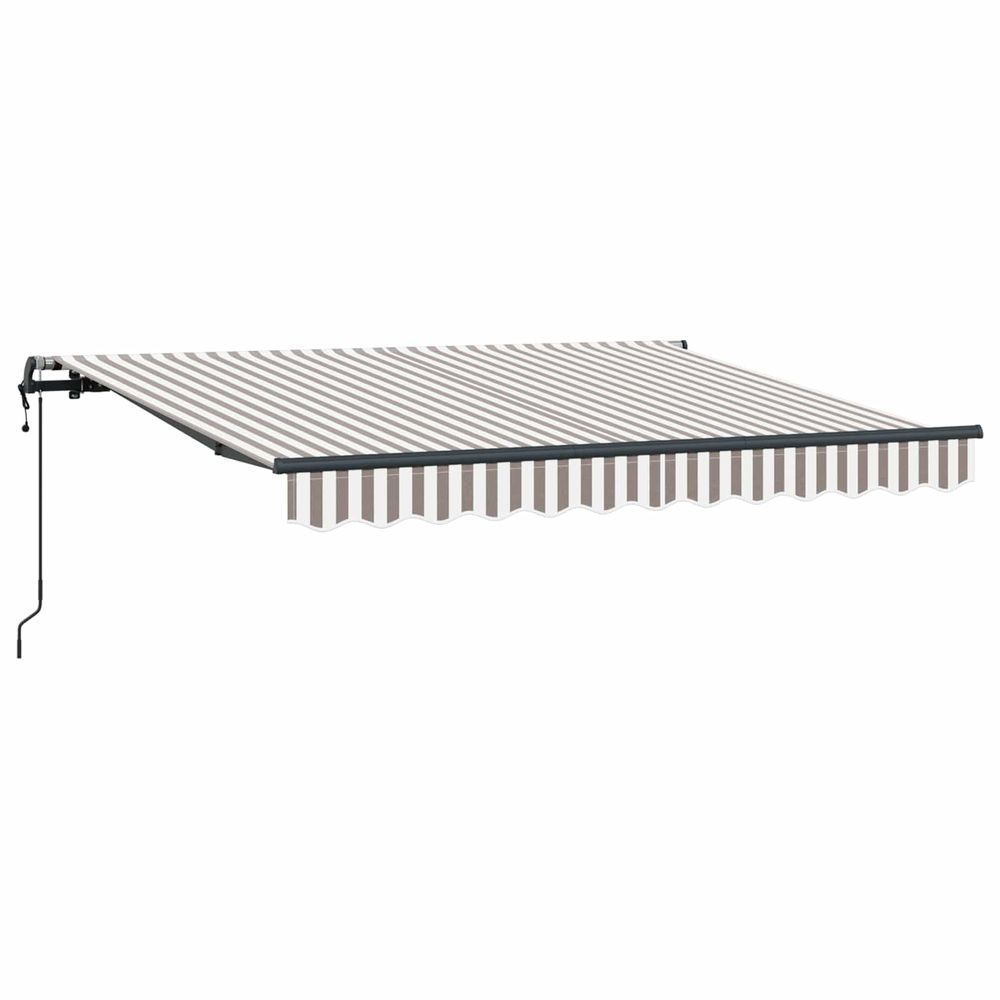 Auvent rétractable gris clair et blanc 600 × 300 cm
