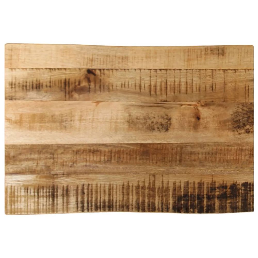 Dessus de table bord vivant 50x40x3,8 cm bois de manguier brut