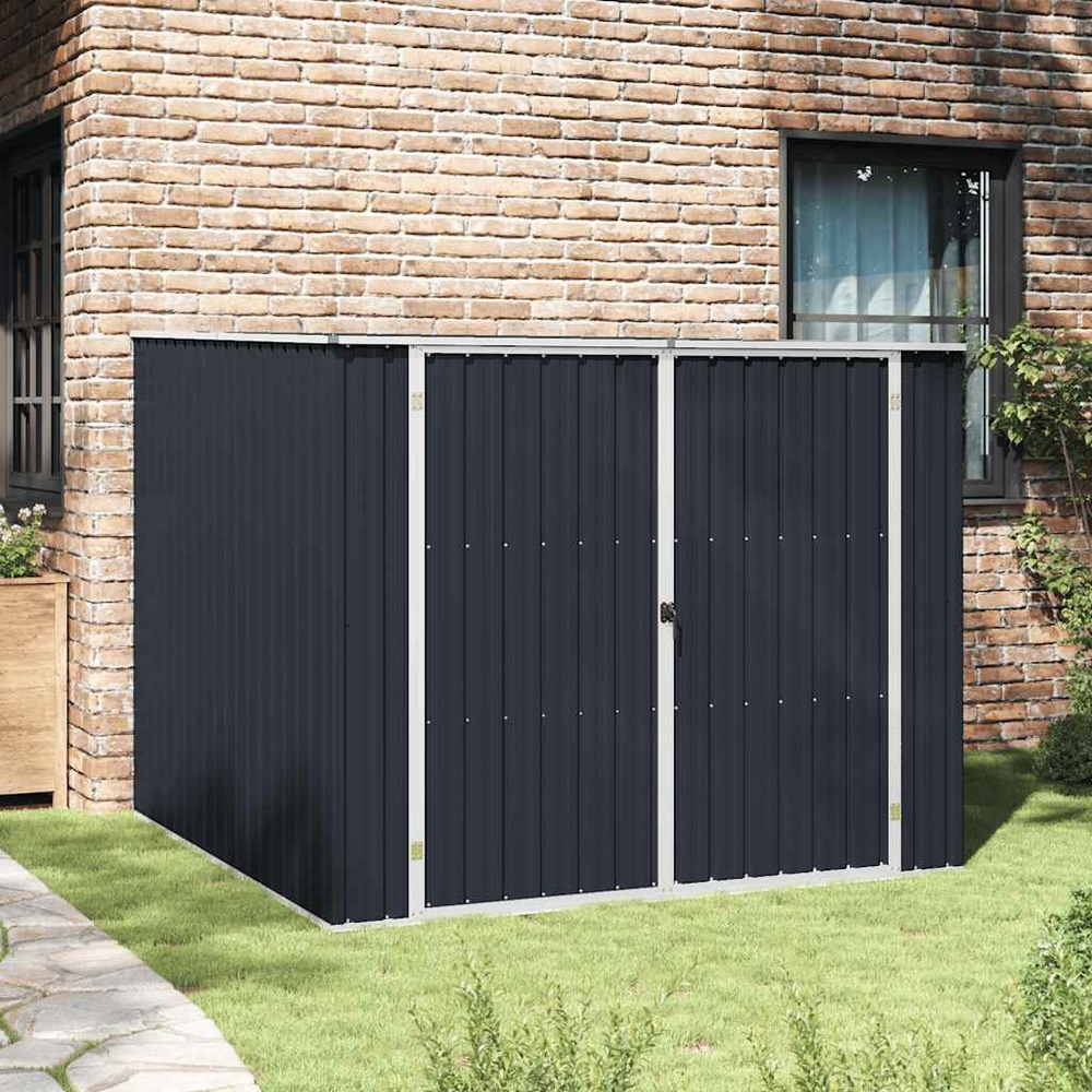 Abri de jardin anthracite 195x198x159 cm acier galvanisé
