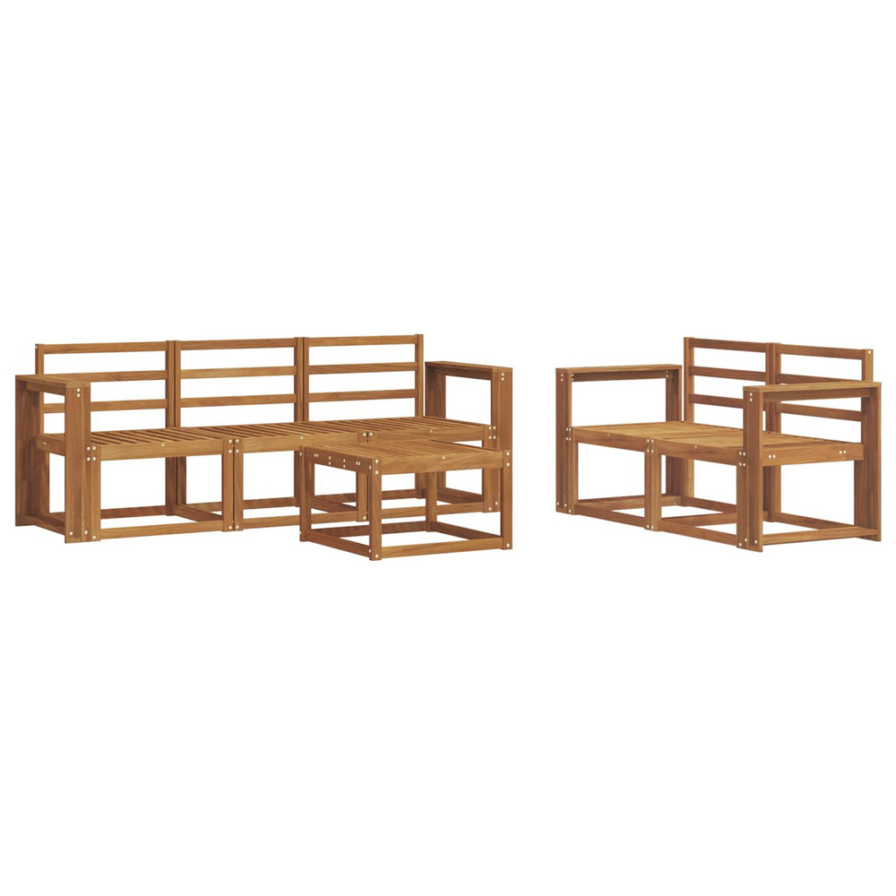 Ensemble de canapés d'extérieur 6 pcs naturel