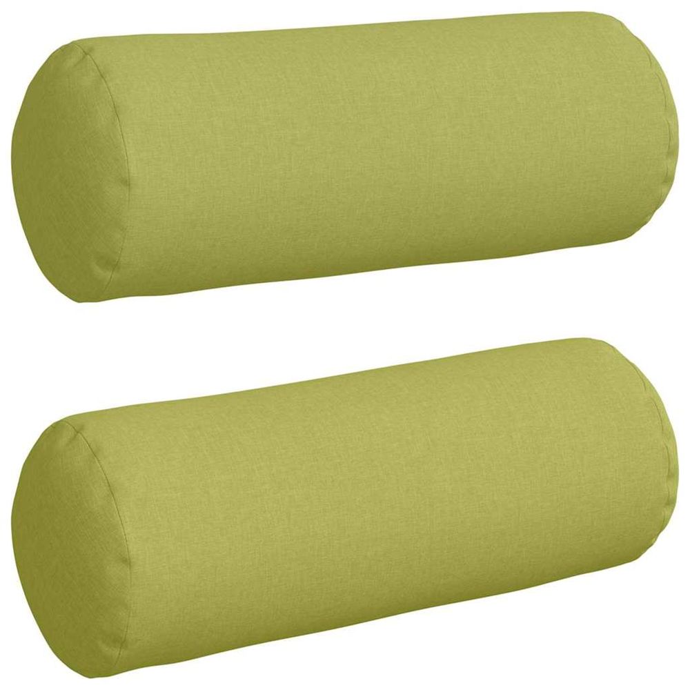 Coussins d'accent 2 pc tissu vert clair ø 25 x 70 cm
