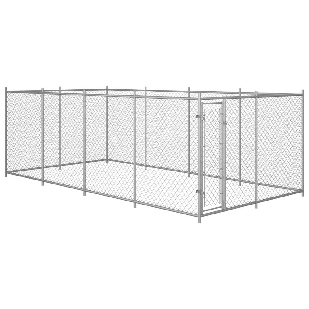Chenil extérieur cage enclos parc animaux chien extérieur pour chiens 8 x 4 x 2 m