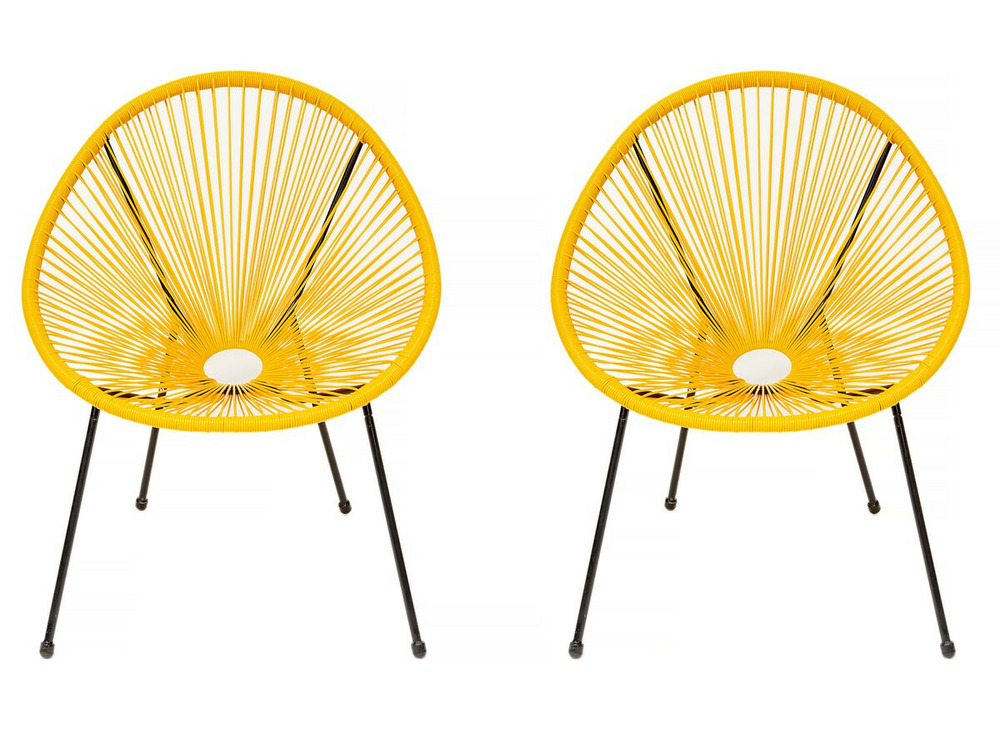 Lot de 2 fauteuils de jardin 