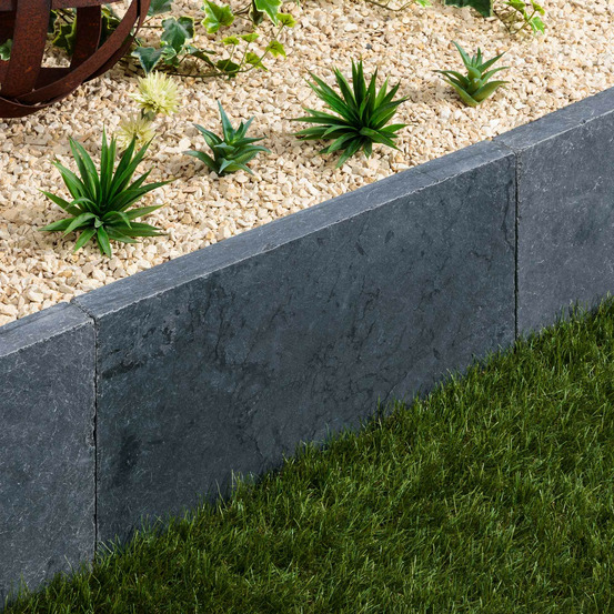 Bordure de jardin pierre bleue du vietnam 60x30x5 cm (à l'unité) - ro'ma nature