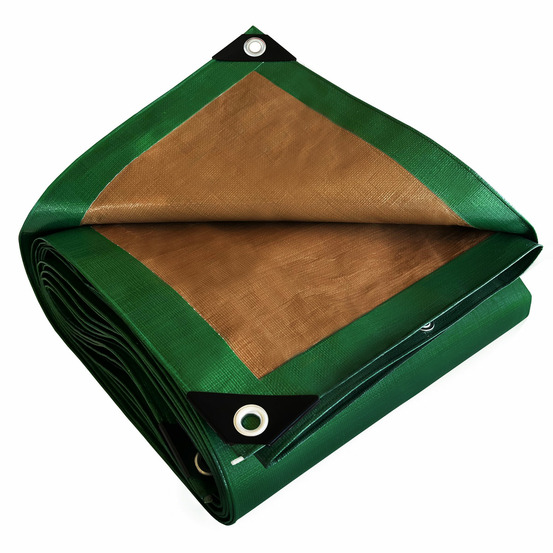 Bâche bois tecplast hq250bo 10x12 m - verte et marron - haute performance