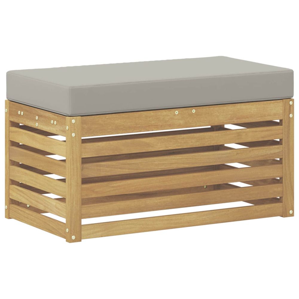 Banc de jardin bois d'acacia massif blanc