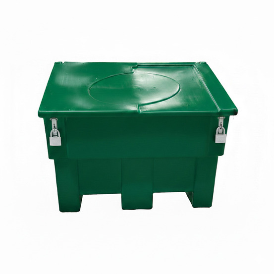 Bac de stockage alimentaire pour animaux 300l avec grenouillères + cadenas - pl