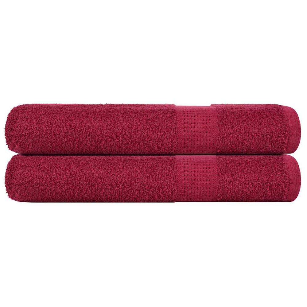 Serviettes de sauna frogn 2 pcs bordeaux 80x200cm 360 g/m²