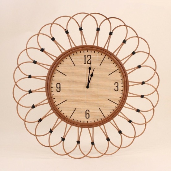 Horloge en rotin 60cm, areza