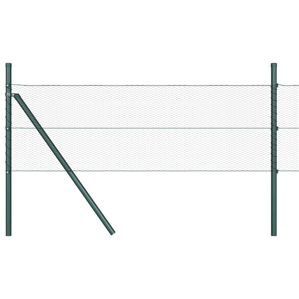 Poteau de clôture. Gris 50 x 0,8 m (maillage de 13 mm)