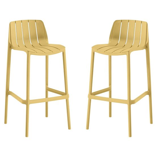 Lot de 2 chaises hautes de jardin empilable