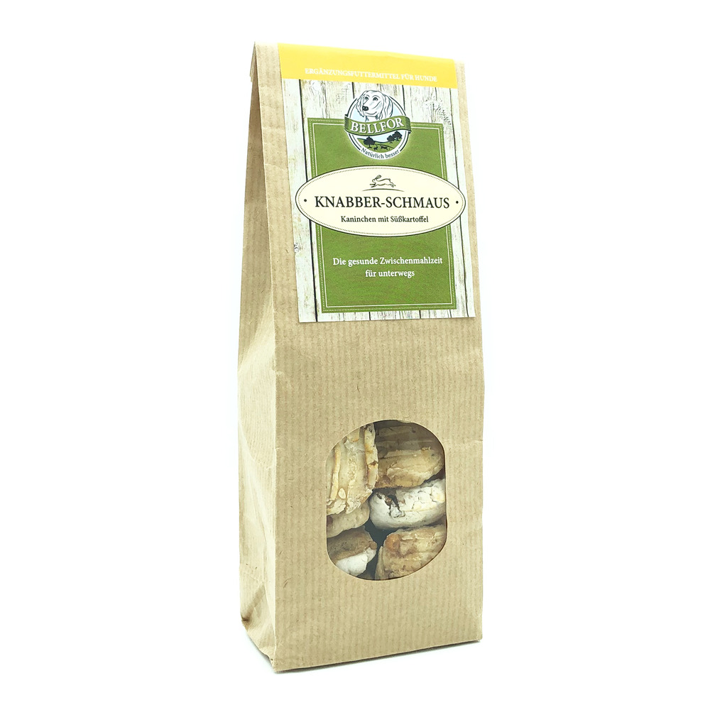 Biscuits pour chiens à la viande de lapin fraîche - knabber-schmaus - 100g