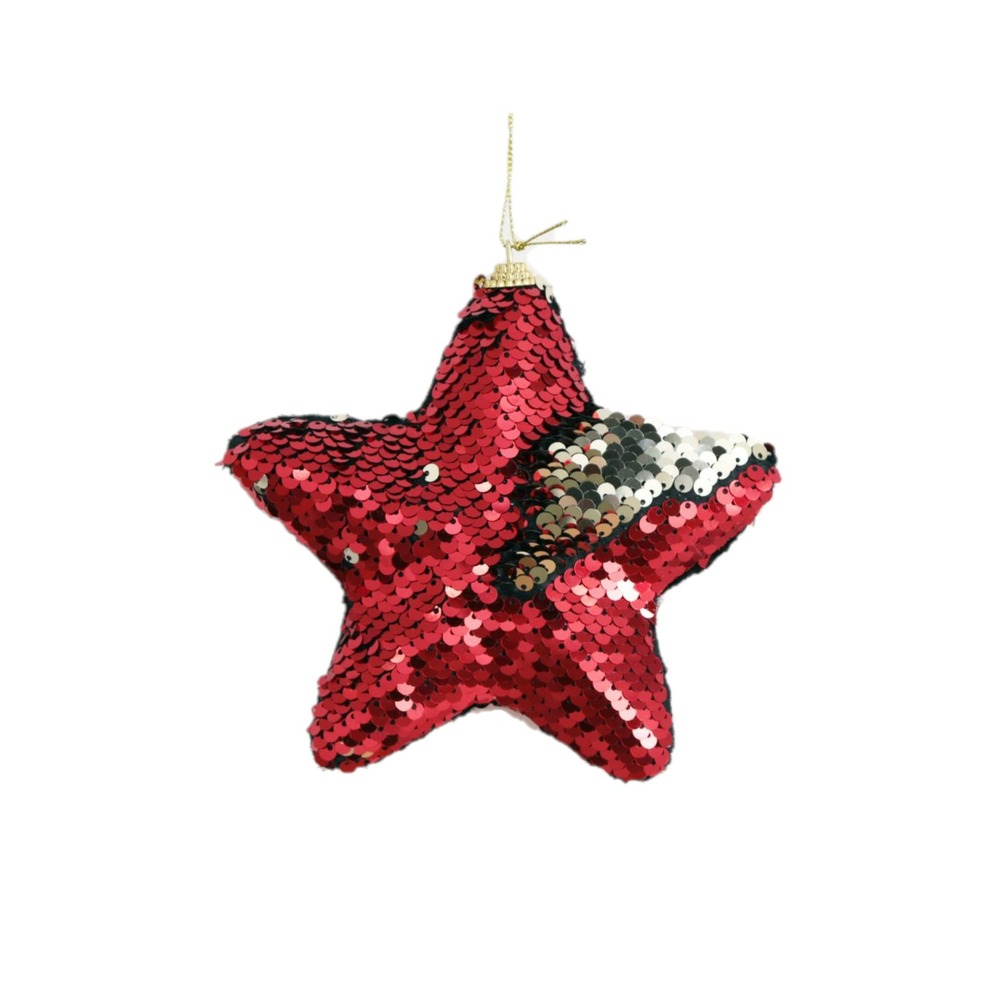 Décoration pour sapin de noël en sequin etoile