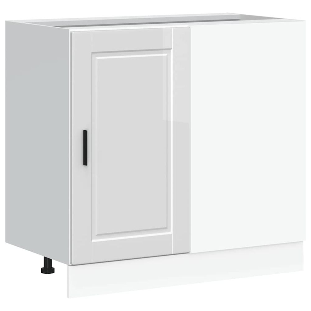 Meuble bas de cuisine « porto » bois d'ingénierie blanc brillant