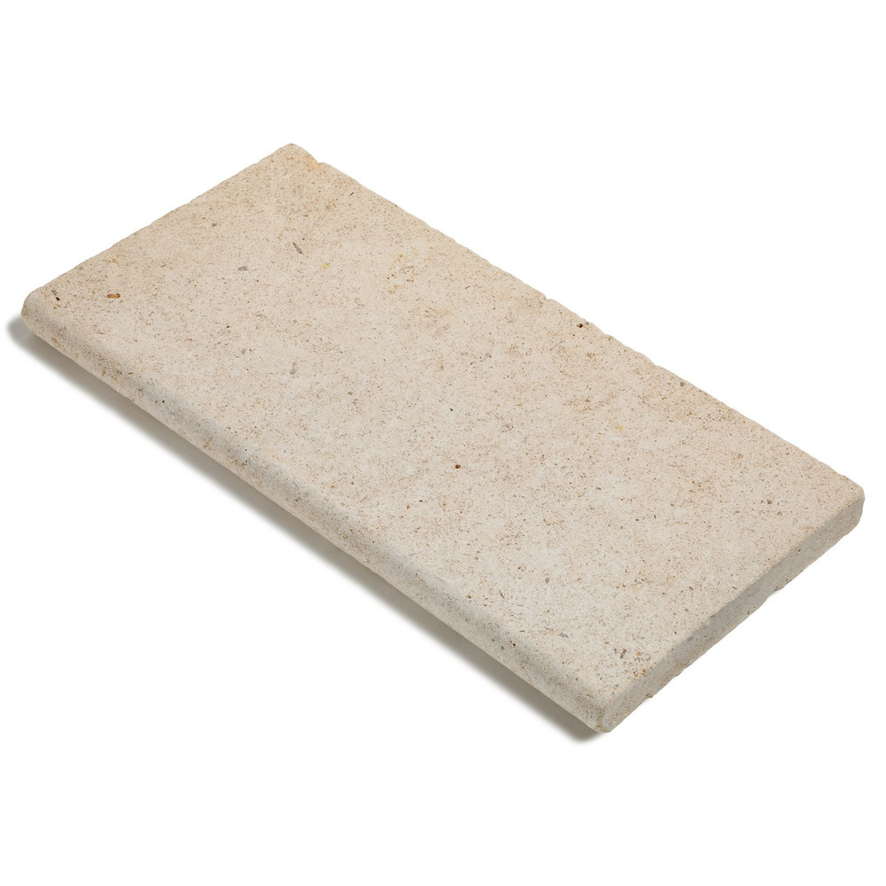 Dessus de marche pierre de bourgogne semond doré 60x30x3,8 cm bord 1/2 rond (à l'unité) - ro'ma nature