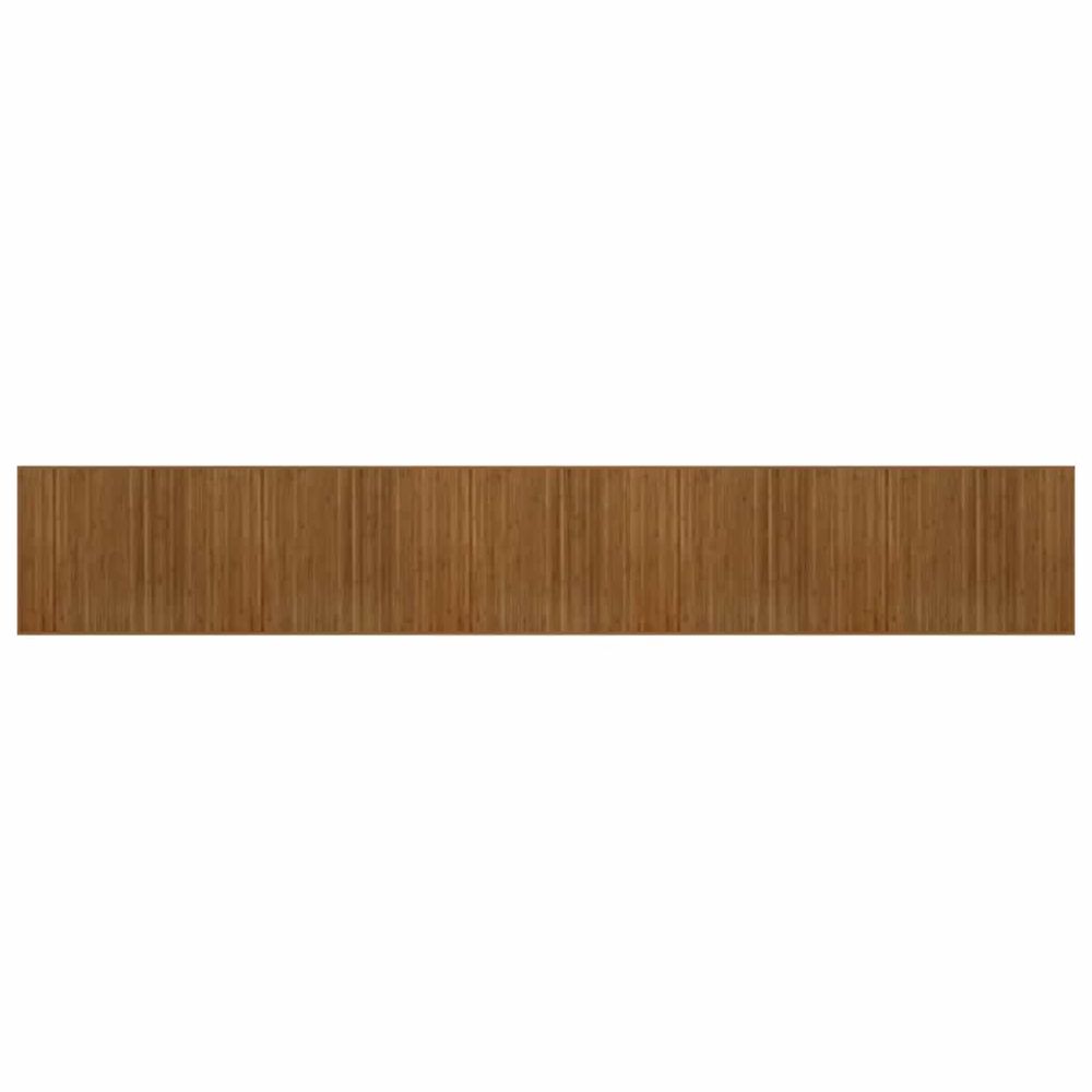Tapis rectangulaire marron 80x1000 cm bambou