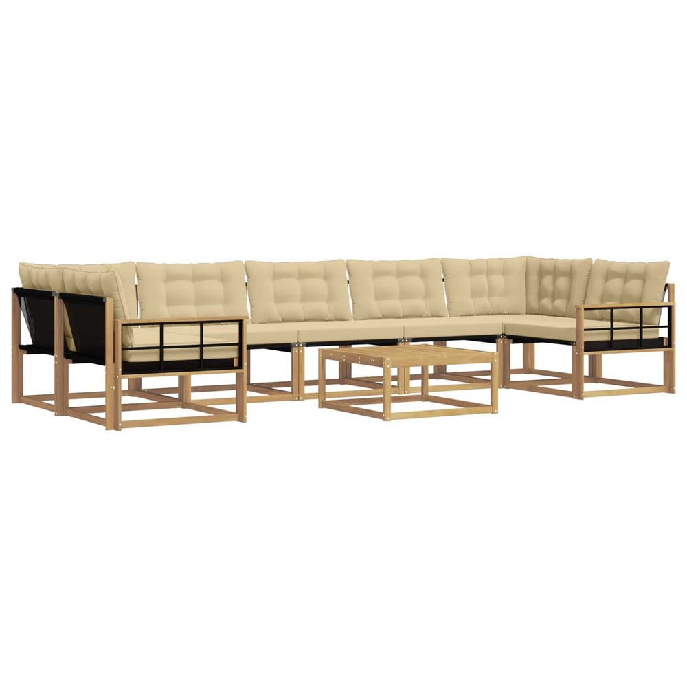 Ensemble de canapés d'extérieur 8 pc blanc et beige