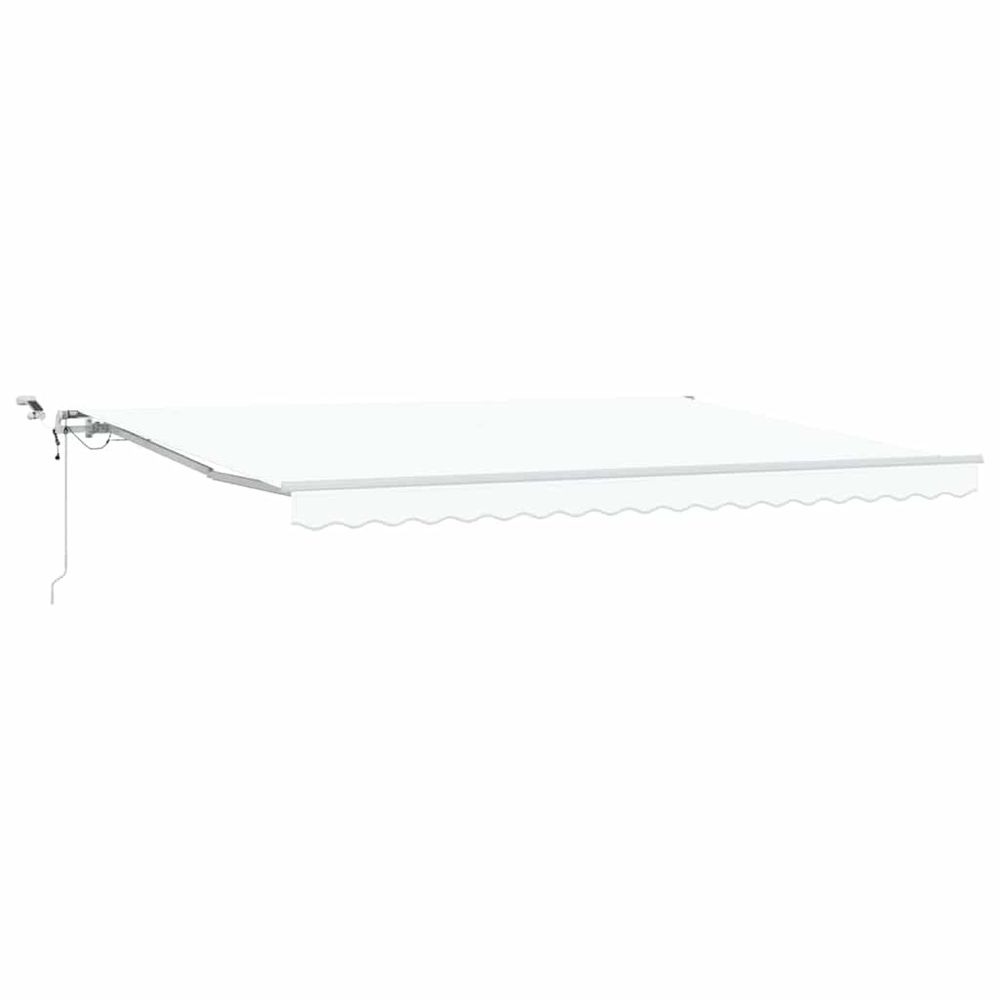 Auvent rétractable blanc 450 × 350 cm polyester