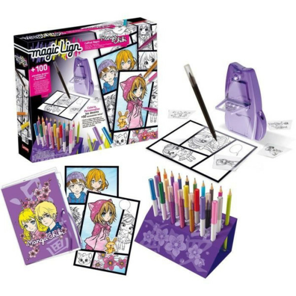 Magic lign - lansay - coffret repro manga chibi - 100 illustrations - des 7 ans