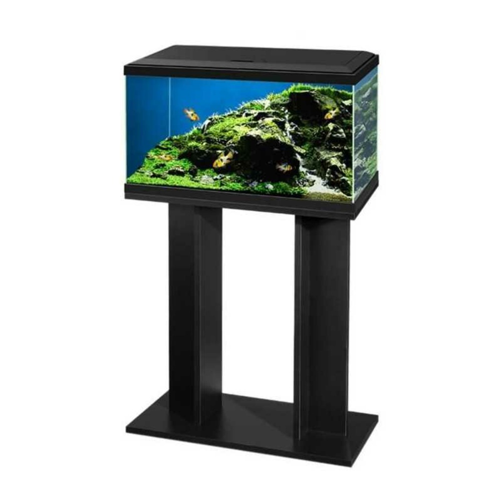 Meuble aquarium - ciano - pour aquarium 54 l - 60 cm - noir
