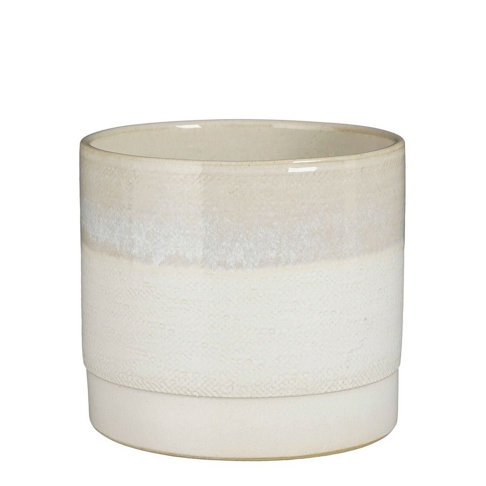 Mica decorations olof pot de fleurs - h20 x ø22 cm - crème