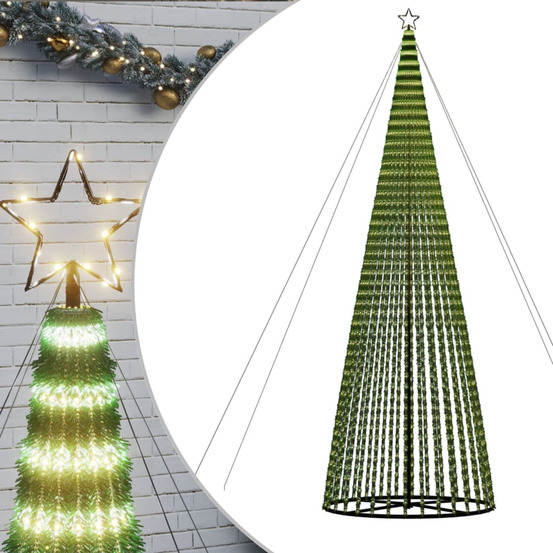 Sapin de noël à led 1544 led blanc chaud 500 cm