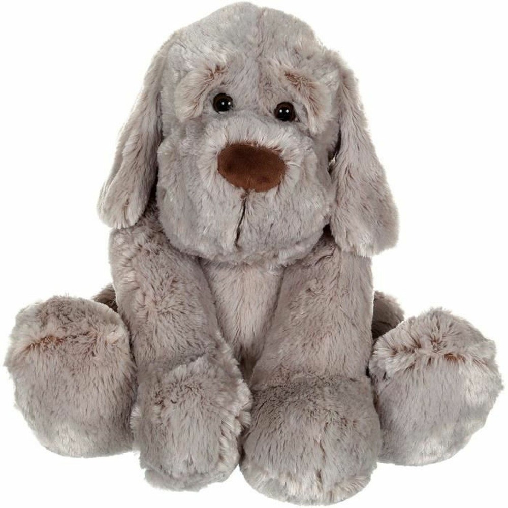 Peluche chien flatoutou 50 cm - gris